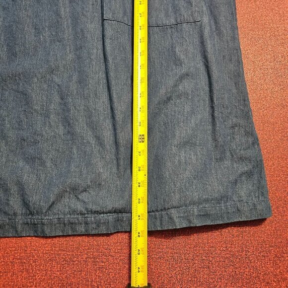 Go Softly Patio Dress XL Blue Owl Embroidered Short Sleeve Pockets Cottagecore - Picture 8 of 9